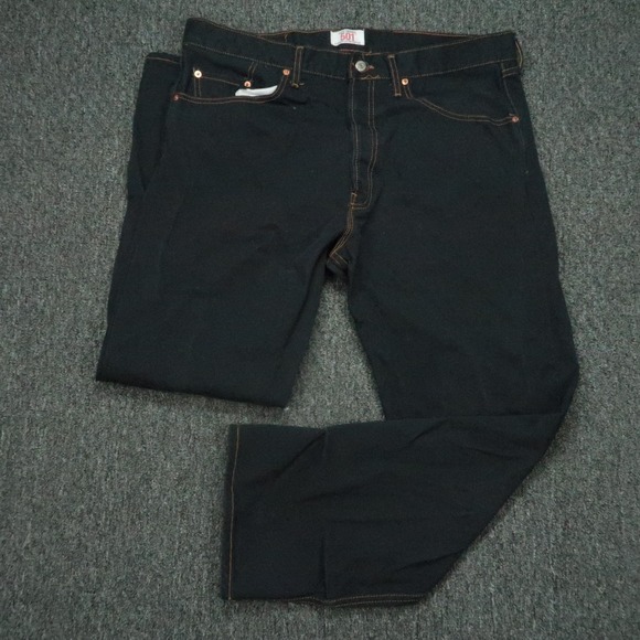 VINTAGE Levis Jeans Mens 40x32 Dark Blue 501 Red Tab 5 Pocket Y2K USA